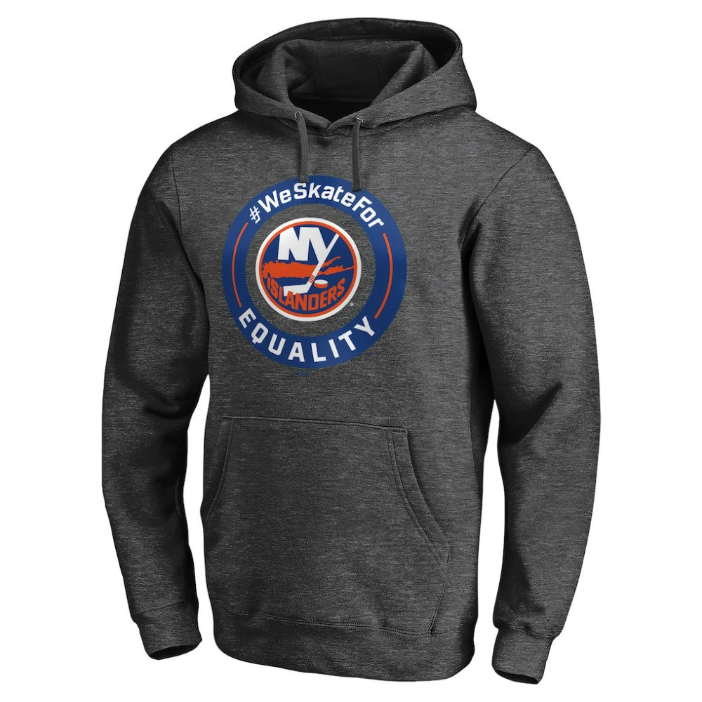 New York Islanders #WeSkateFor Pullover Hoodie - Heather Gray - NHL 4017860
