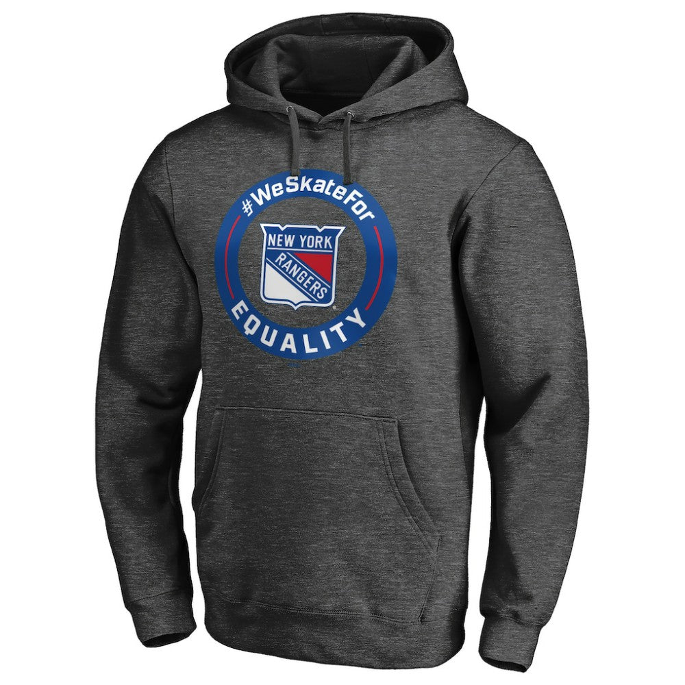 New York Rangers #WeSkateFor Pullover Hoodie - Heather Gray - NHL 4017861
