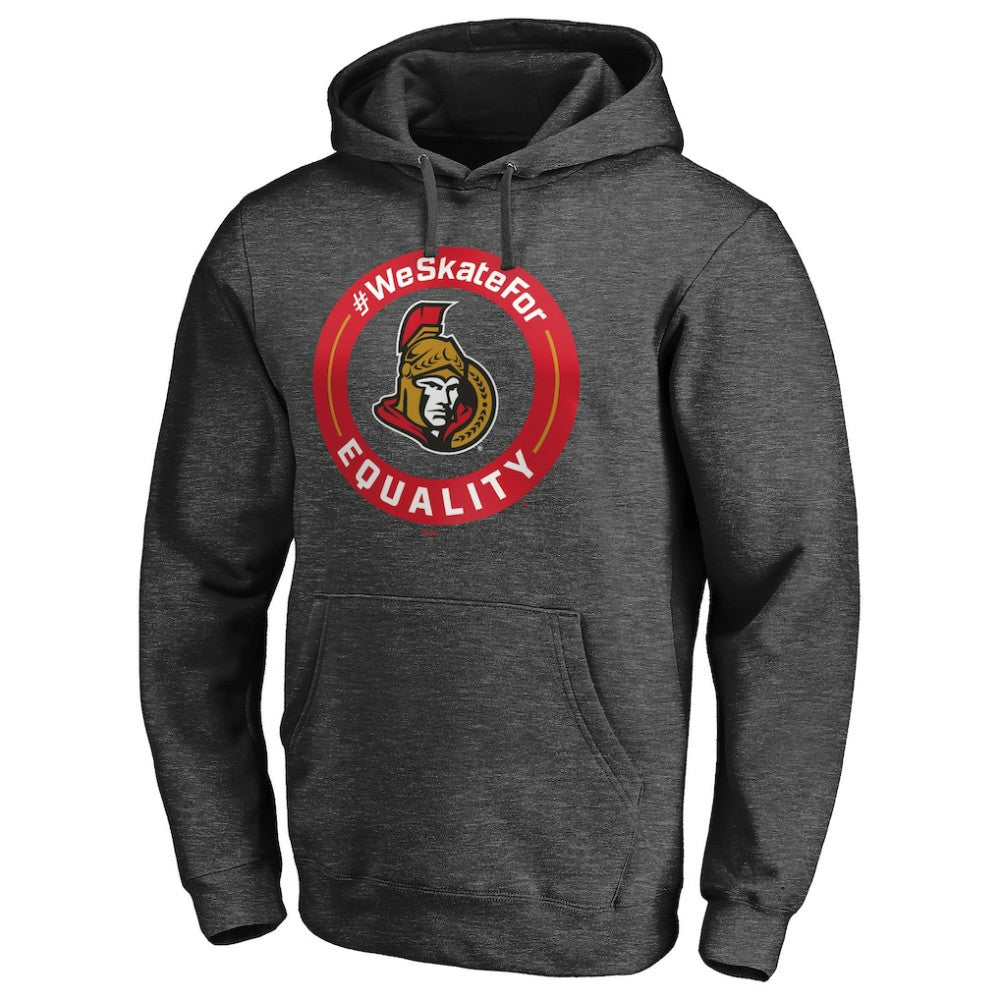 Ottawa Senators #WeSkateFor Pullover Hoodie - Heather Gray - NHL 4017862
