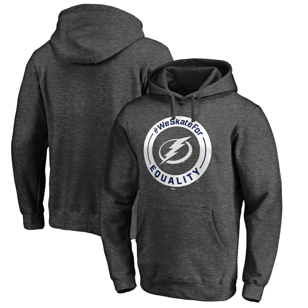 Tampa Bay Lightning #WeSkateFor Pullover Hoodie - Heather Gray - NHL 4017866