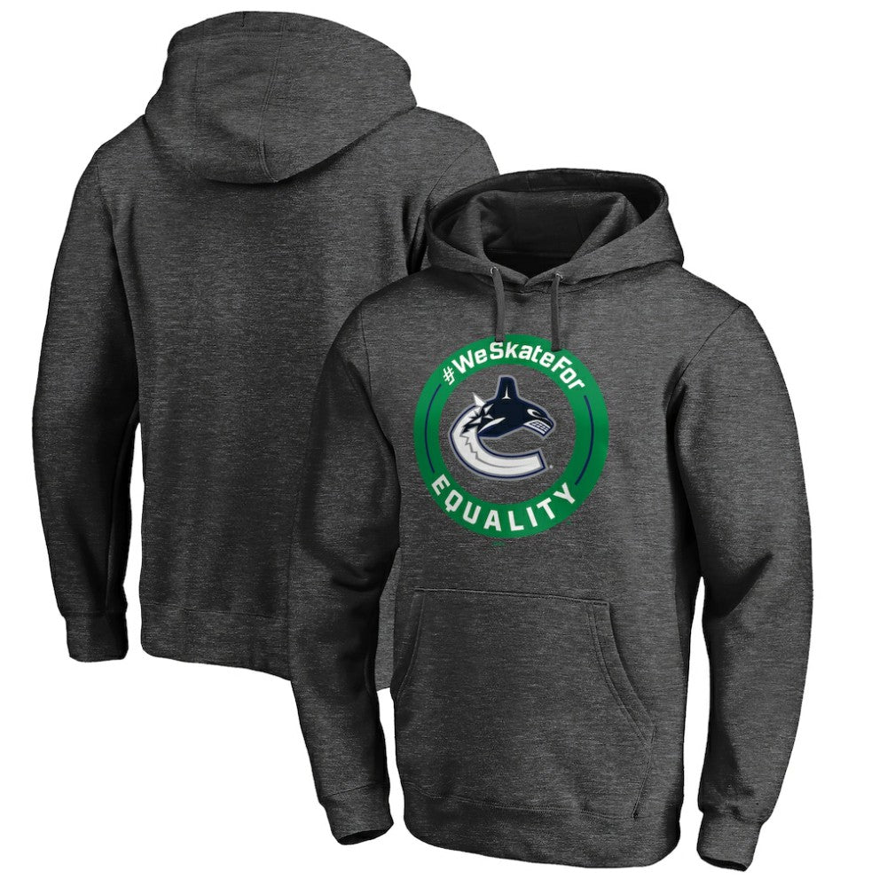 Vancouver Canucks #WeSkateFor Pullover Hoodie - Heather Gray - NHL 4017868