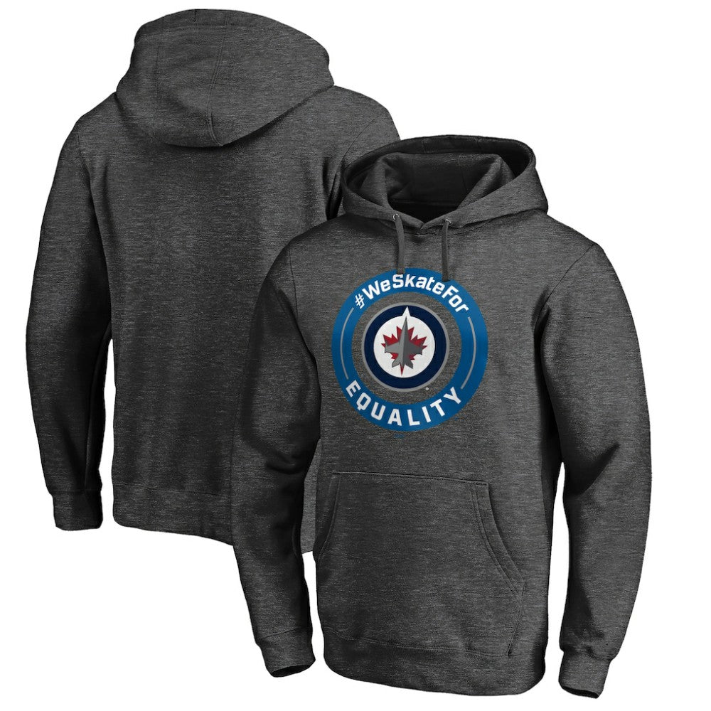 Winnipeg Jets #WeSkateFor Pullover Hoodie - Heather Gray - NHL 4017870