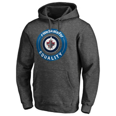 Winnipeg Jets #WeSkateFor Pullover Hoodie - Heather Gray - NHL 4017870