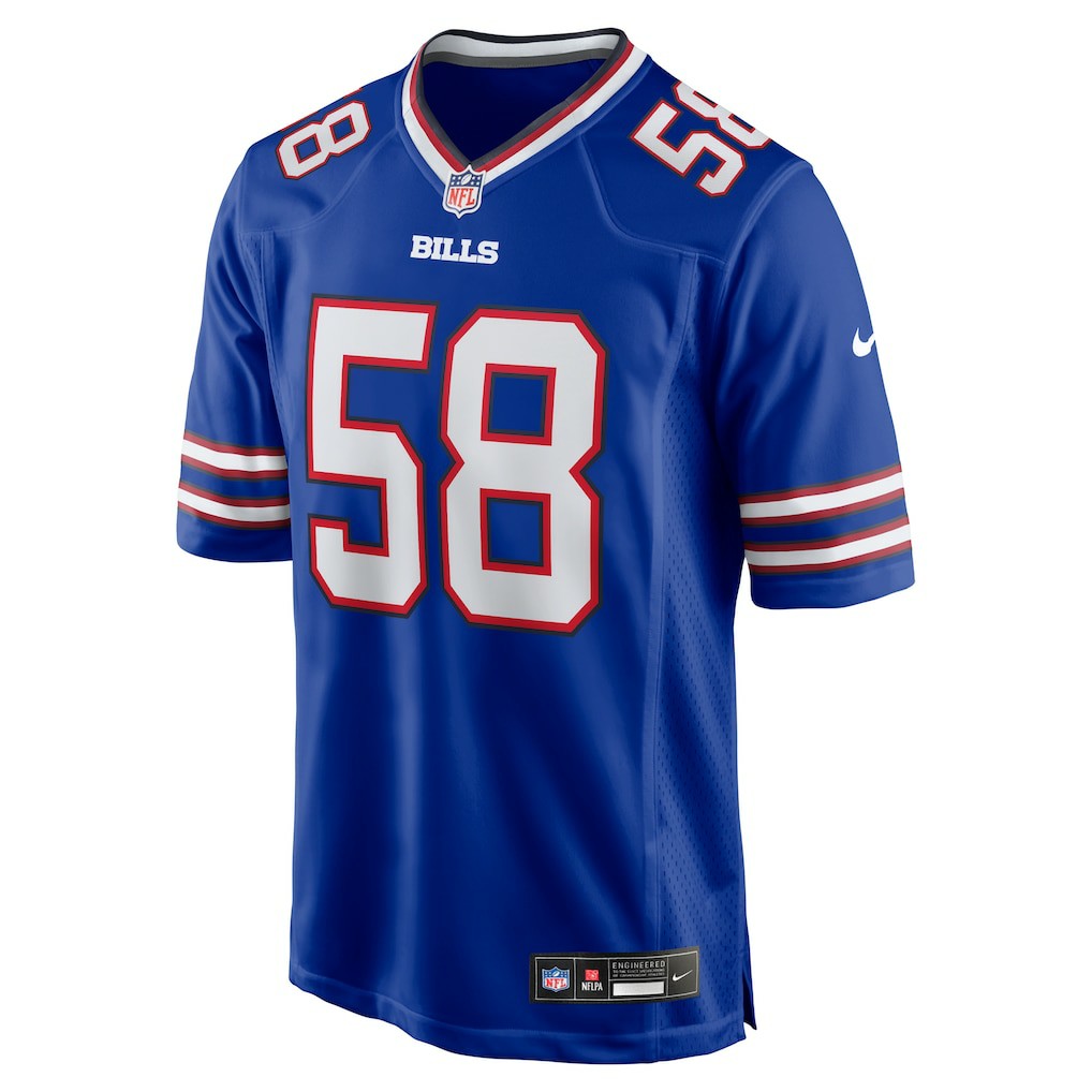 Nike Matt Milano Buffalo Bills Game Player Jersey Royal