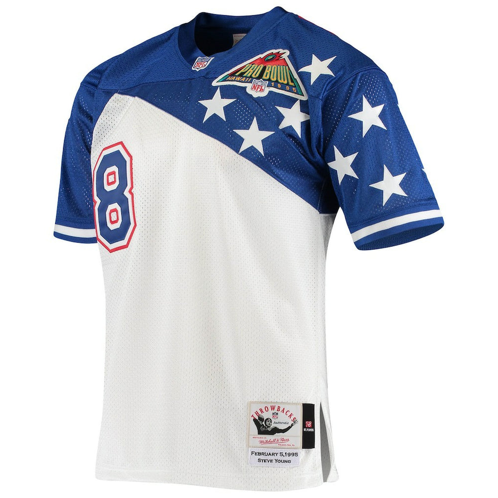 Mitchell & Ness Steve Young NFC 1994 Pro Bowl Authentic Jersey White/Blue