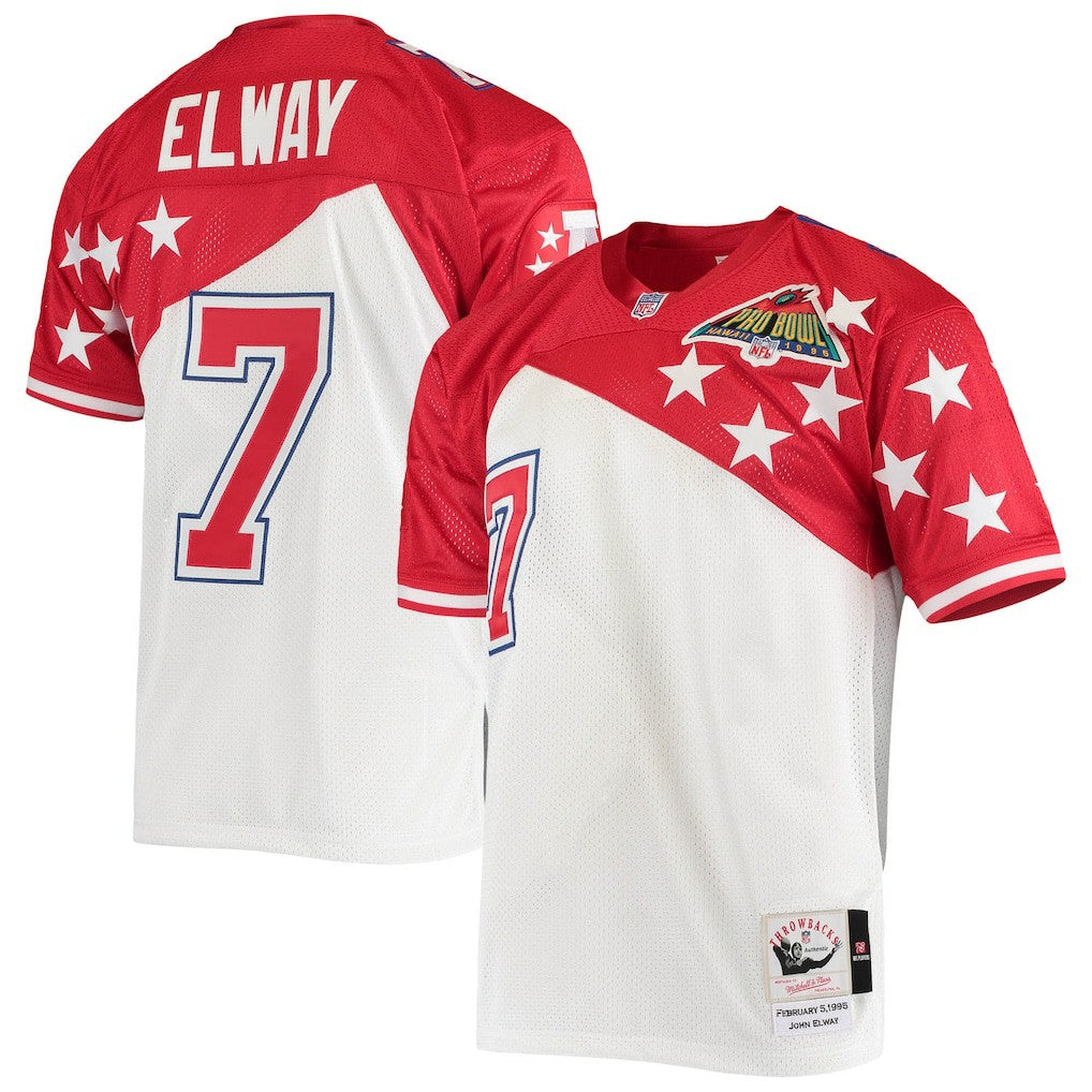 Mitchell & Ness John Elway AFC 1995 Pro Bowl Authentic Jersey White/Red