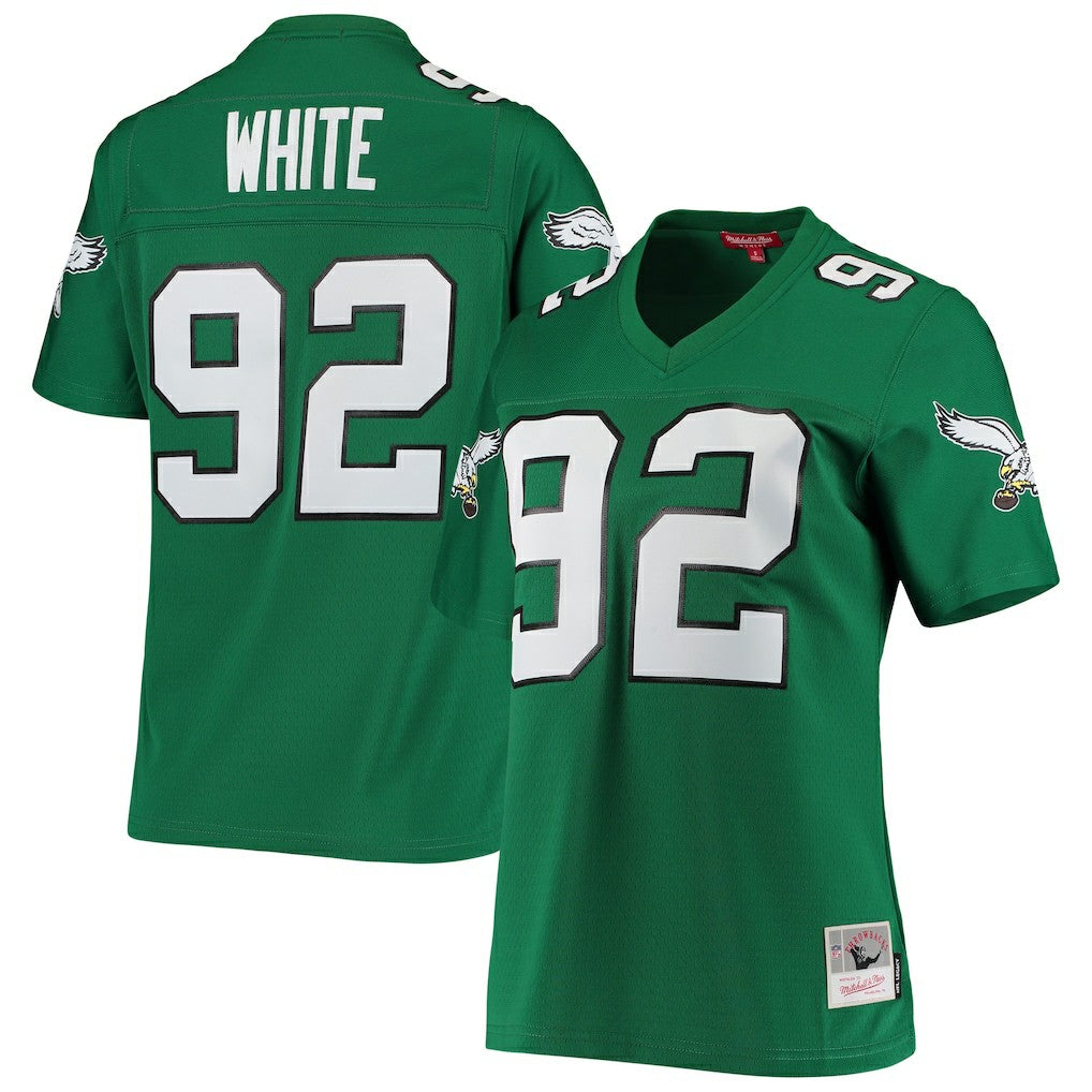 Mitchell & Ness Reggie White Philadelphia Eagles Women's 1990 Legacy Replica Jersey Kelly Green
