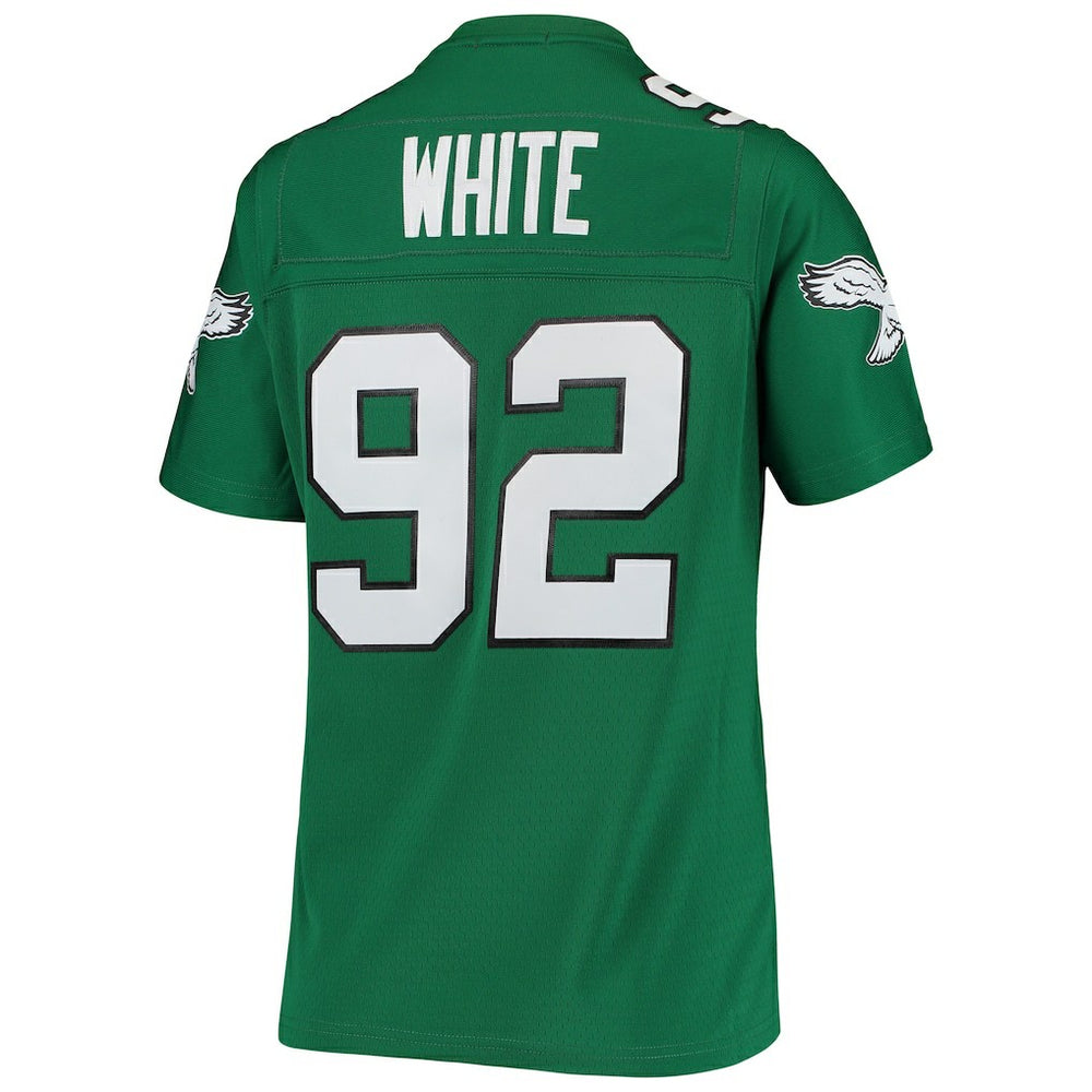 Mitchell & Ness Reggie White Philadelphia Eagles Women's 1990 Legacy Replica Jersey Kelly Green