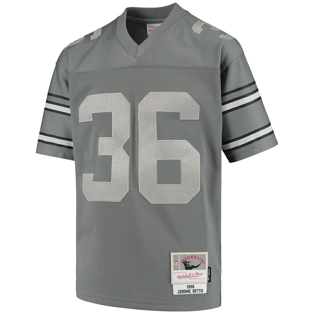 Mitchell & Ness Jerome Bettis Pittsburgh Steelers Youth 1996 Retired Player Metal Replica Jersey Charcoal