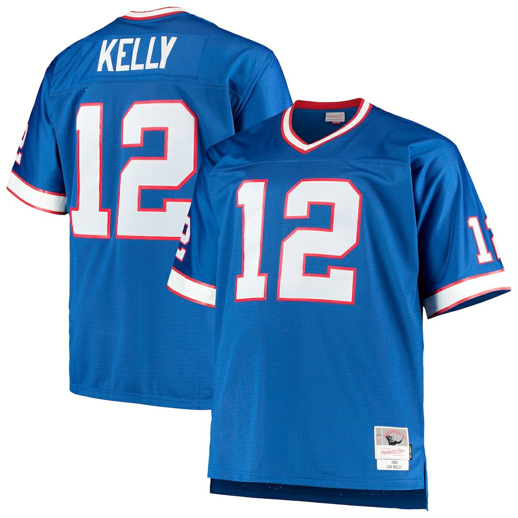 Mitchell & Ness Jim Kelly Buffalo Bills Big & Tall 1990 Retired Player Replica Jersey Royal