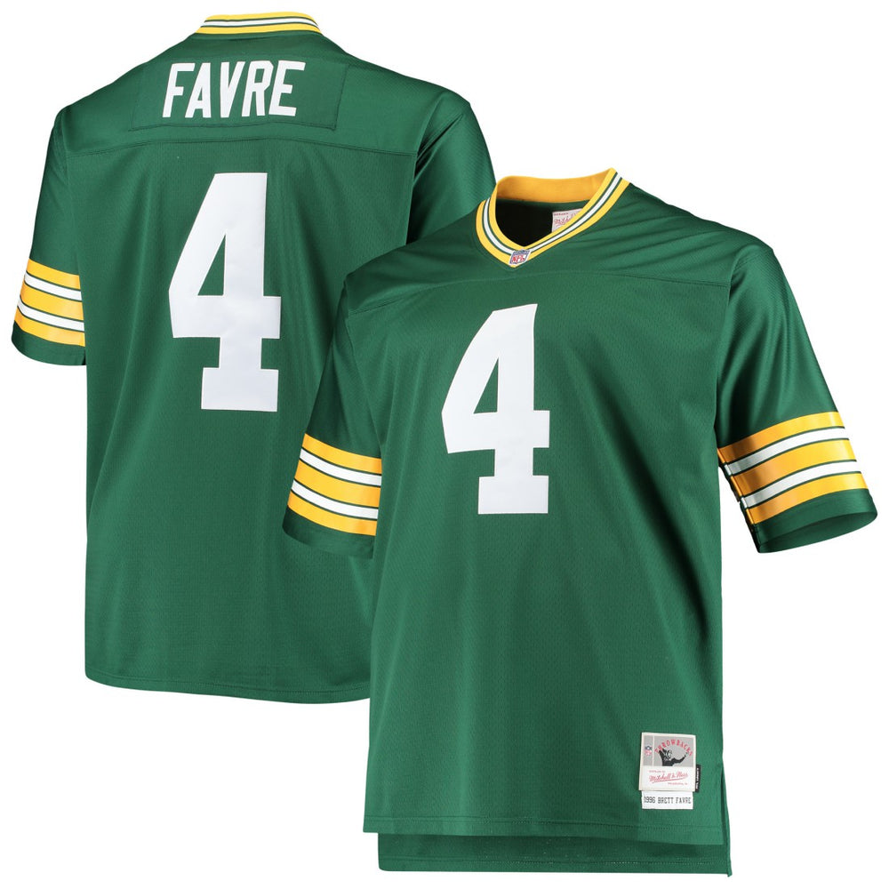 Mitchell & Ness Brett Favre Green Bay Packers Big & Tall 1996 Retired Player Replica Jersey Green