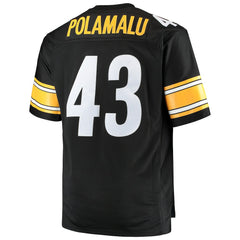 Mitchell & Ness Troy Polamalu Pittsburgh Steelers Big & Tall 2005 Retired Player Replica Jersey Black