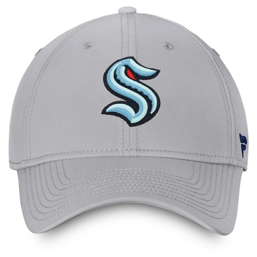 Seattle Kraken Fanatics Core Primary Logo Flex Hat - Gray - NHL 4026684
