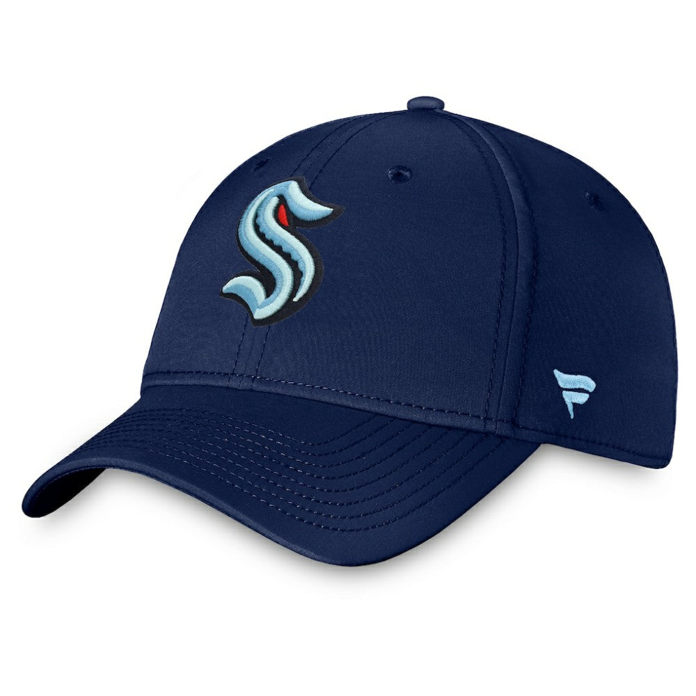 Seattle Kraken Fanatics Core Primary Logo Flex Hat - Navy - NHL 4026685