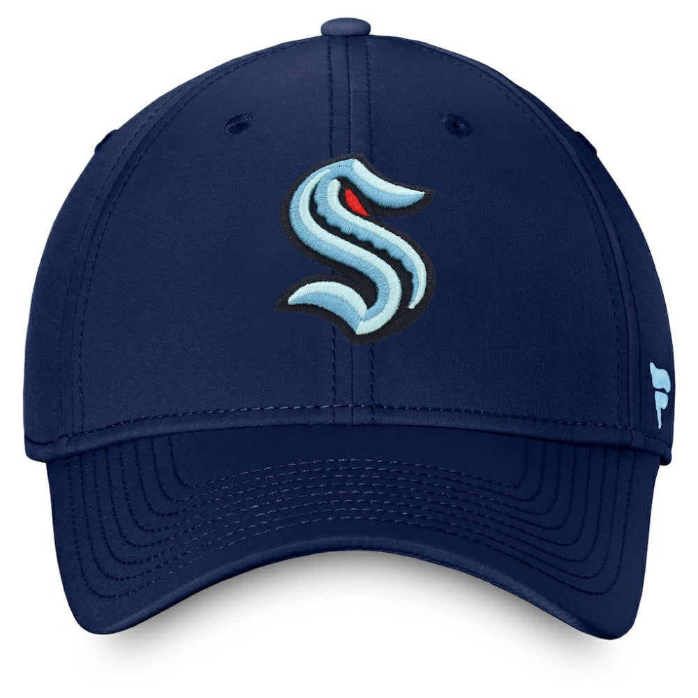 Seattle Kraken Fanatics Core Primary Logo Flex Hat - Navy - NHL 4026685