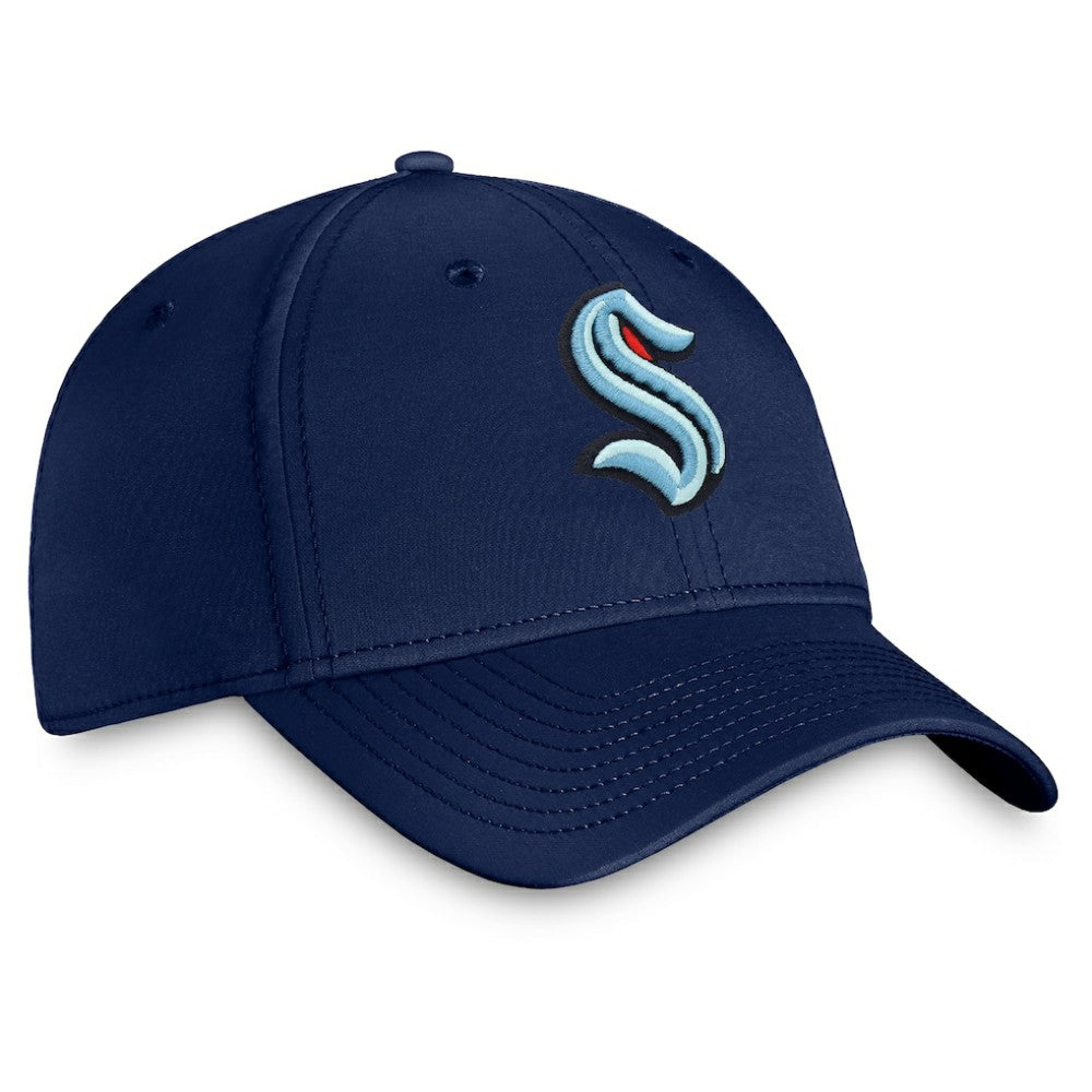 Seattle Kraken Fanatics Core Primary Logo Flex Hat - Navy - NHL 4026685