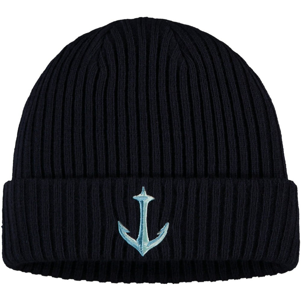 Seattle Kraken Fanatics Secondary Logo Cuffed Knit Hat - Deep Sea Blue - NHL 4026697