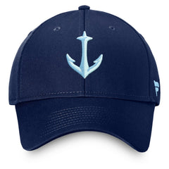 Seattle Kraken Fanatics Core Secondary Logo Adjustable Hat - Deep Sea Blue - NHL 4026713
