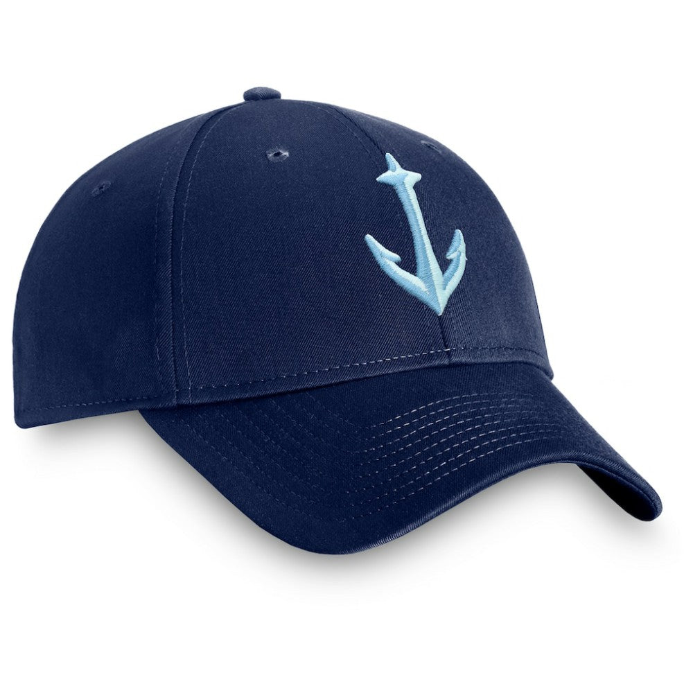 Seattle Kraken Fanatics Core Secondary Logo Adjustable Hat - Deep Sea Blue - NHL 4026713