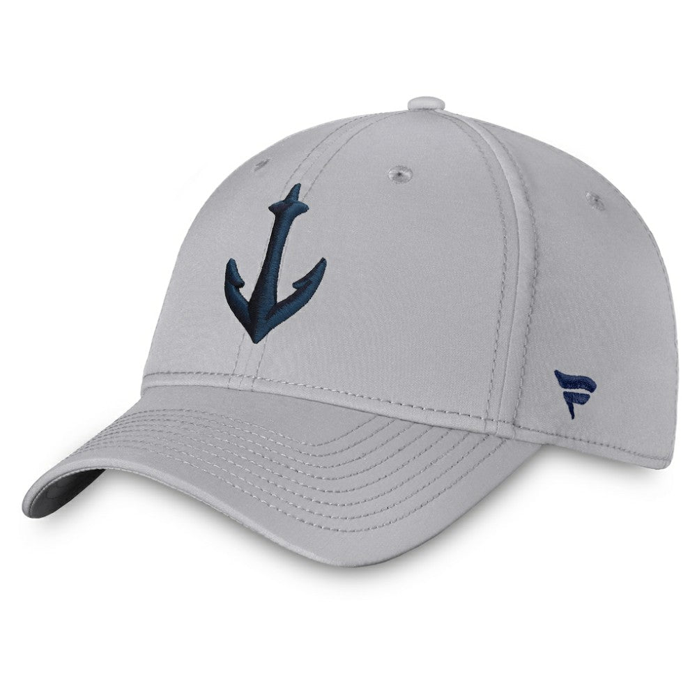 Seattle Kraken Fanatics Secondary Logo Flex Hat - Gray - NHL 4026716