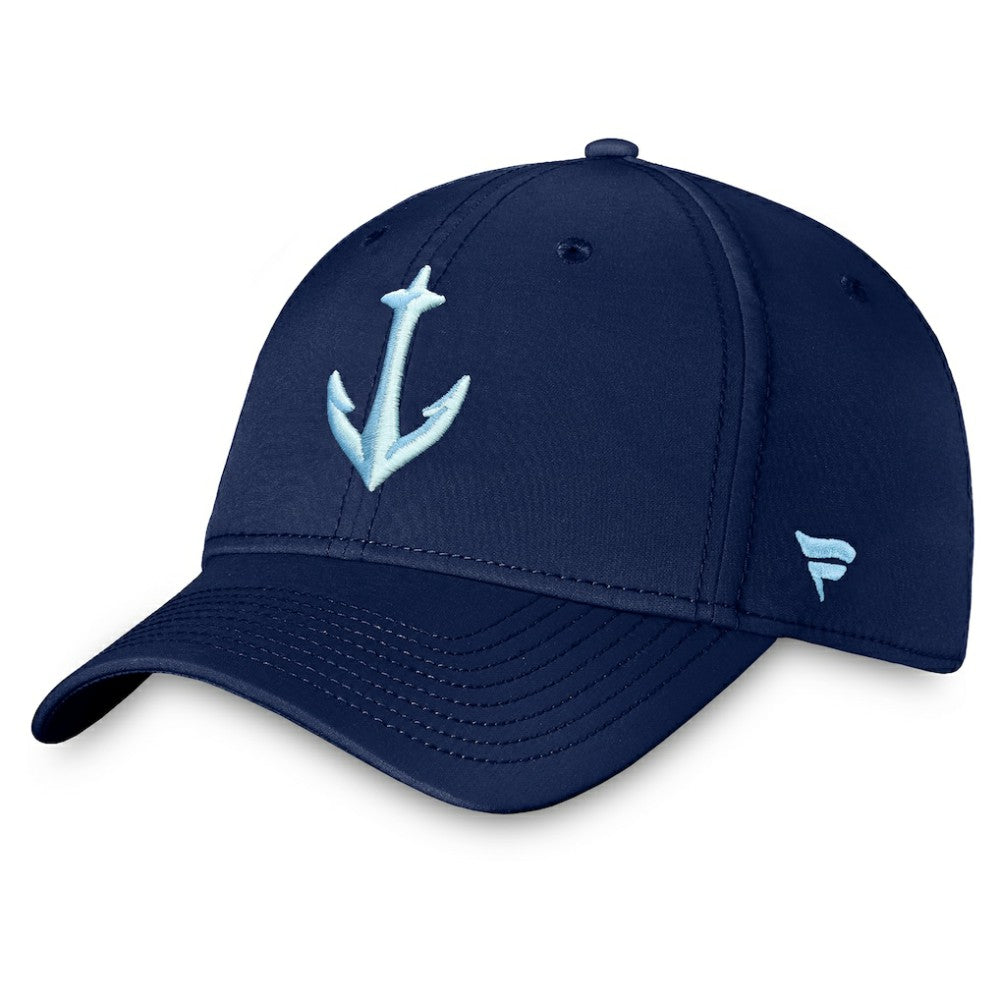 Seattle Kraken Fanatics Secondary Logo Flex Hat - Deep Sea Blue - NHL 4026717