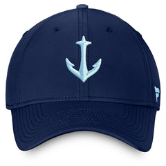 Seattle Kraken Fanatics Secondary Logo Flex Hat - Deep Sea Blue - NHL 4026717