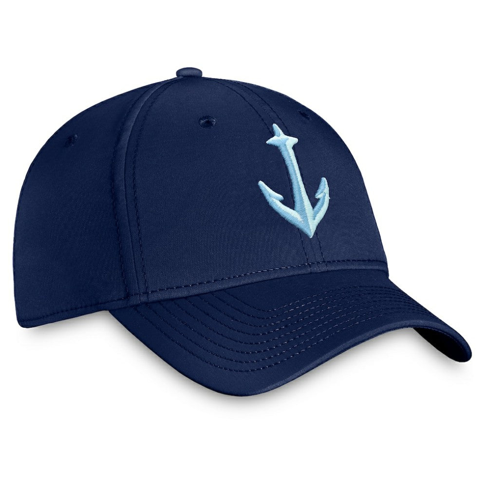 Seattle Kraken Fanatics Secondary Logo Flex Hat - Deep Sea Blue - NHL 4026717