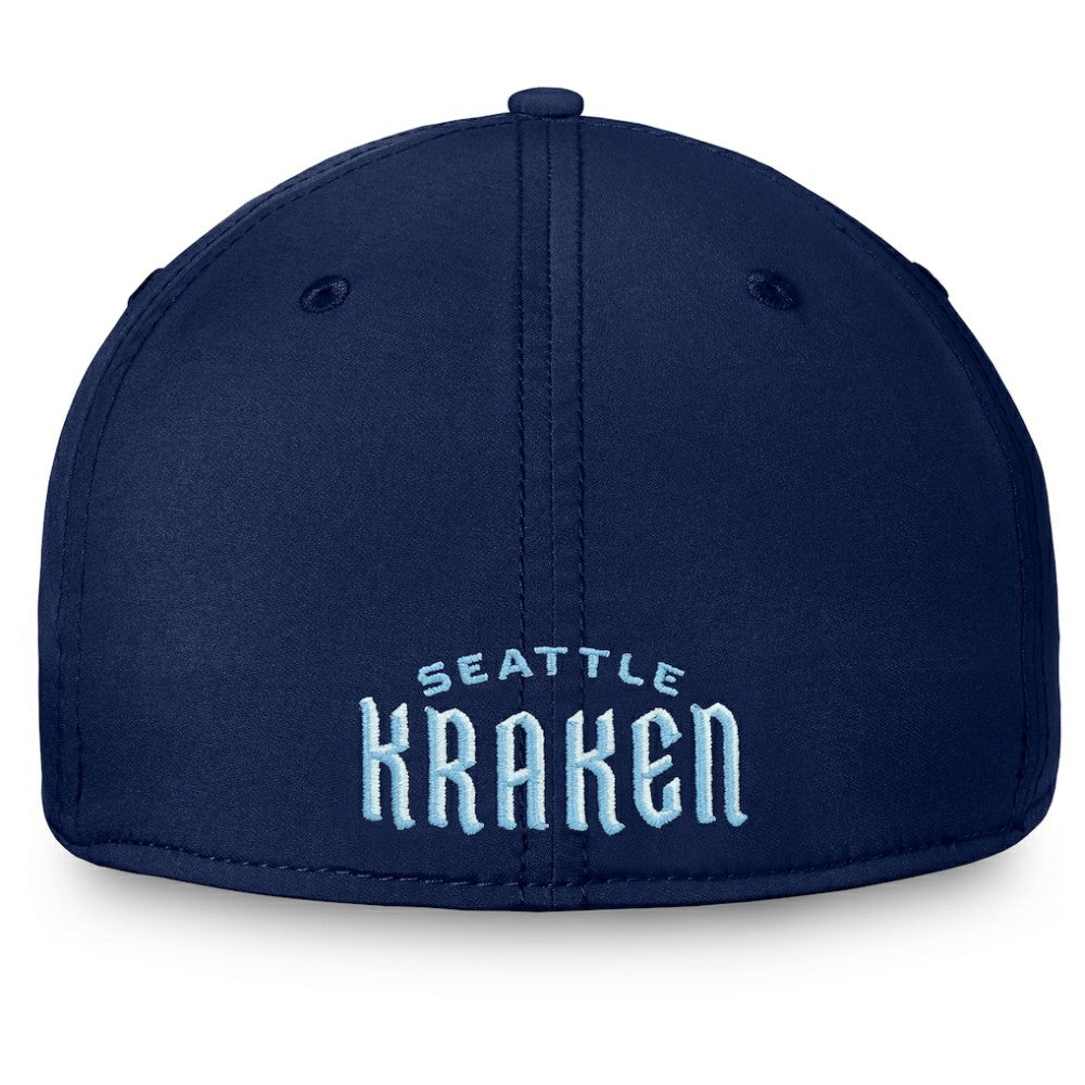 Seattle Kraken Fanatics Secondary Logo Flex Hat - Deep Sea Blue - NHL 4026717