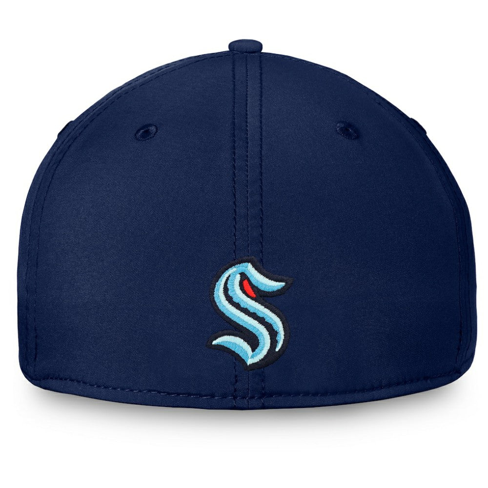 Seattle Kraken Fanatics Wordmark Flex Hat - Deep Sea Blue - NHL 4026749