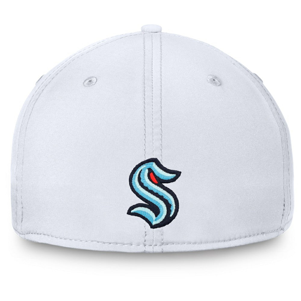 Seattle Kraken Fanatics Wordmark Flex Hat - White - NHL 4026750