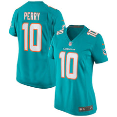 Nike Malcolm Perry Miami Dolphins Women's Game Jersey Aqua