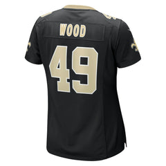 Nike Zach Wood New Orleans Saints Women's Game Jersey Black