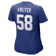 Nike Casey Kreiter New York Giants Women's Game Jersey Royal