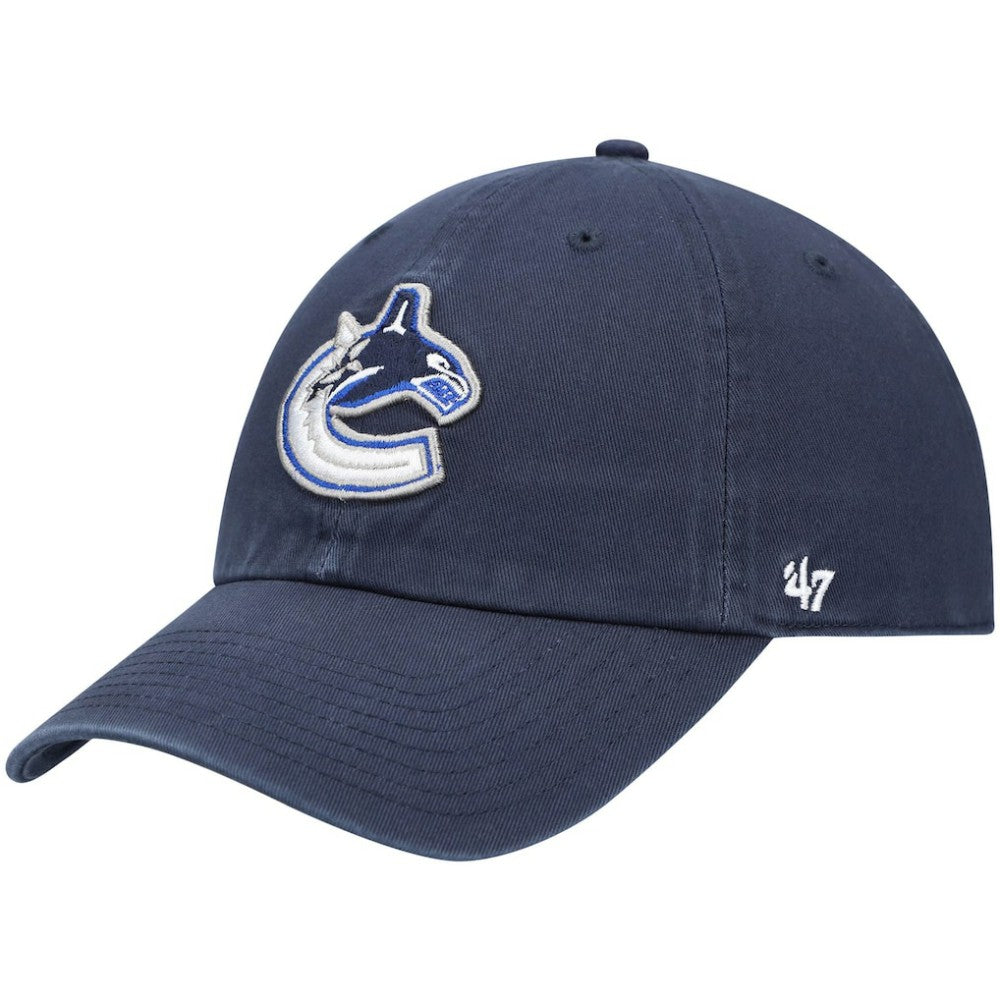 Vancouver Canucks '47 Team Clean Up Adjustable Hat - Navy - NHL 4028805