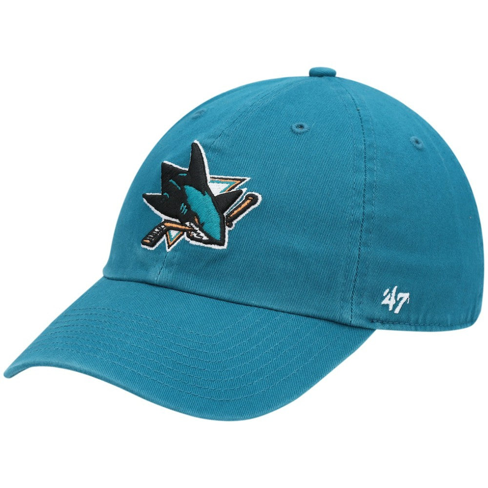 San Jose Sharks '47 Team Clean Up Adjustable Hat - Teal - NHL 4028811