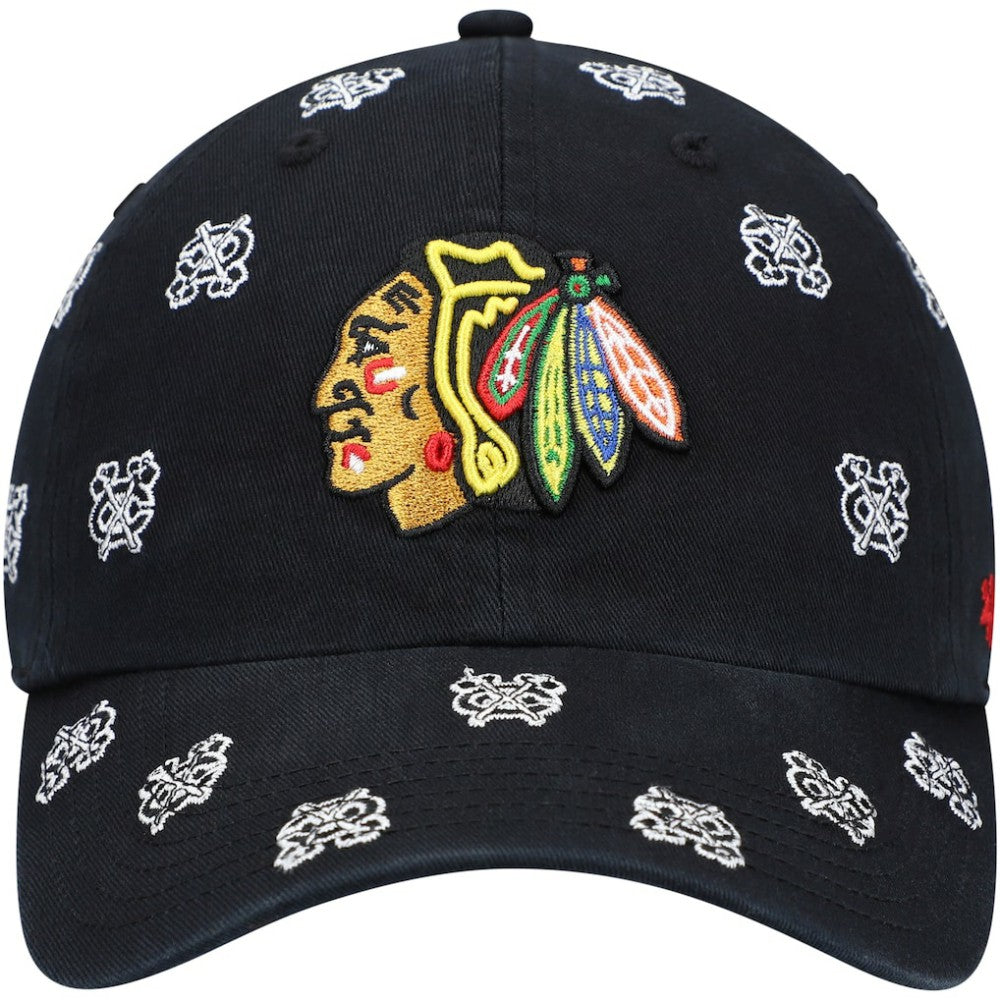 Chicago Blackhawks '47 Women's Confetti Clean Up Adjustable Hat - Black - NHL 4029018