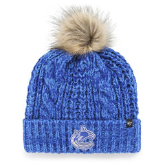Vancouver Canucks '47 Women's Logo Meeko Cuffed Knit Hat with Pom - Blue - NHL 4029061