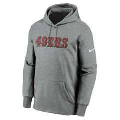 Nike San Francisco 49ers Wordmark Performance Pullover Hoodie Charcoal