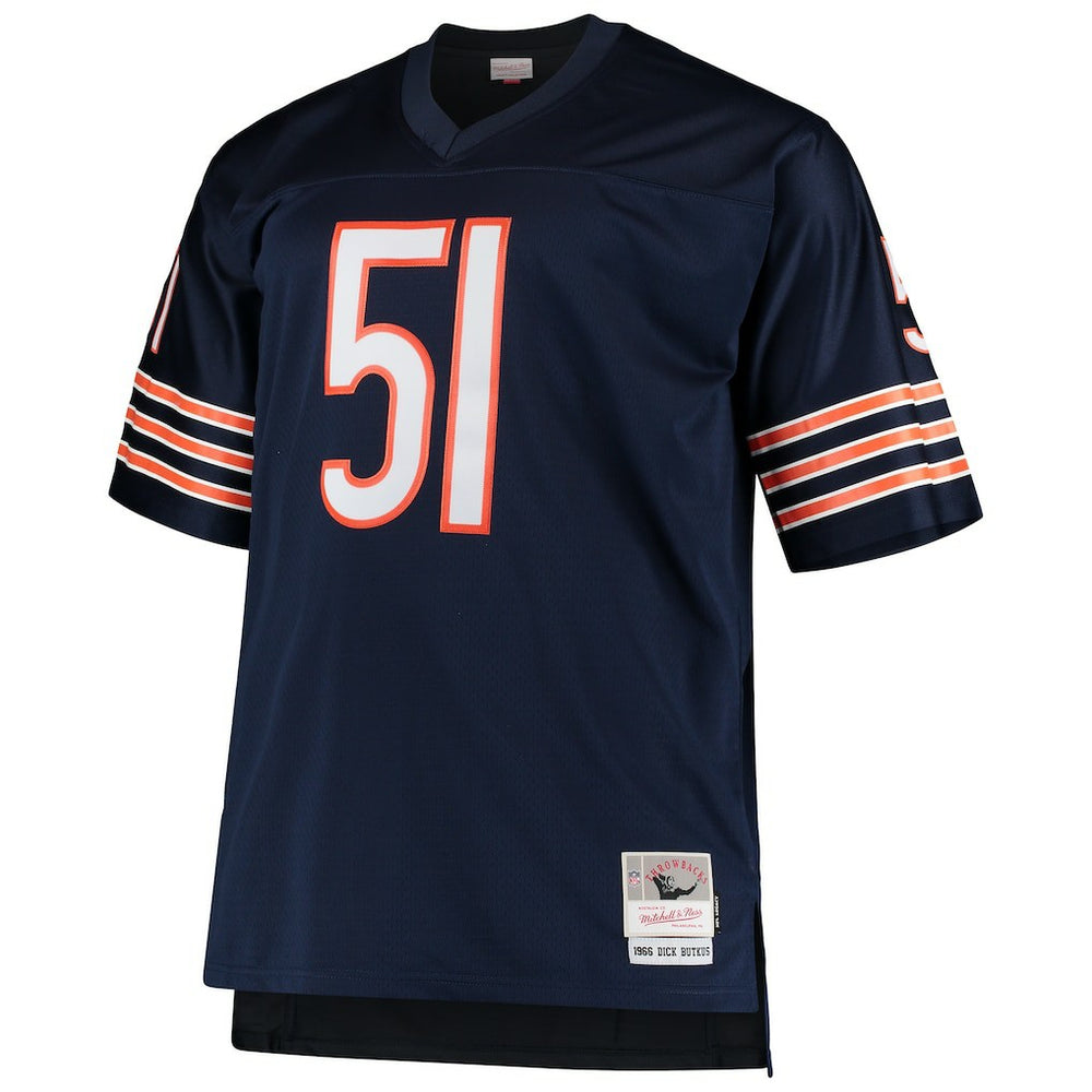 Mitchell & Ness Dick Butkus Chicago Bears Big & Tall 1966 Retired Player Replica Jersey Navy