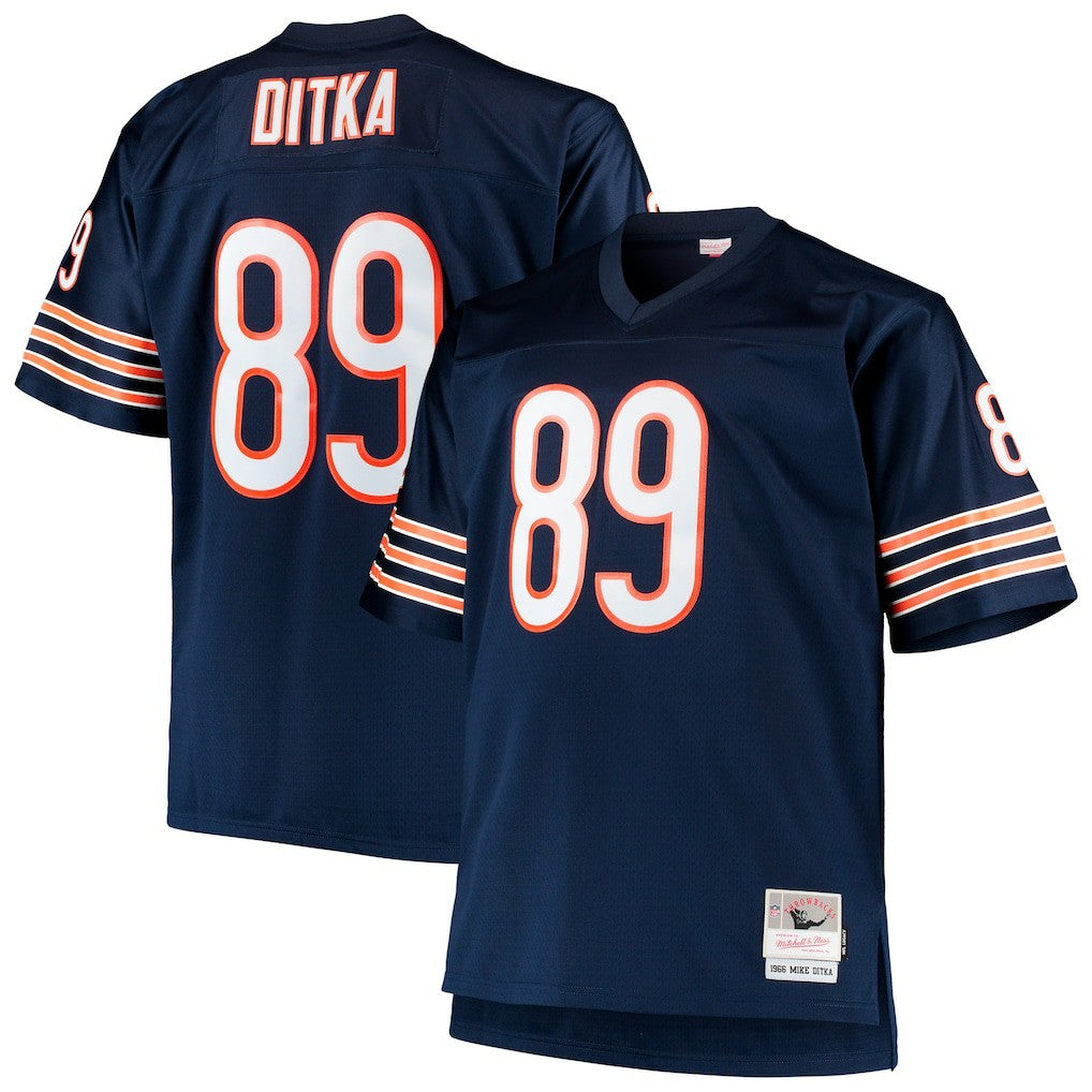 Mitchell & Ness Mike Ditka Chicago Bears Big & Tall 1966 Retired Player Replica Jersey Navy
