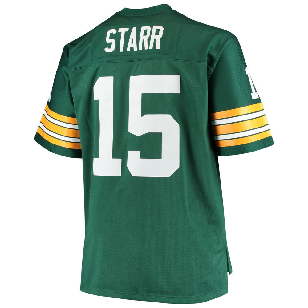Mitchell & Ness Bart Starr Green Bay Packers Big & Tall 1968 Retired Player Replica Jersey Green