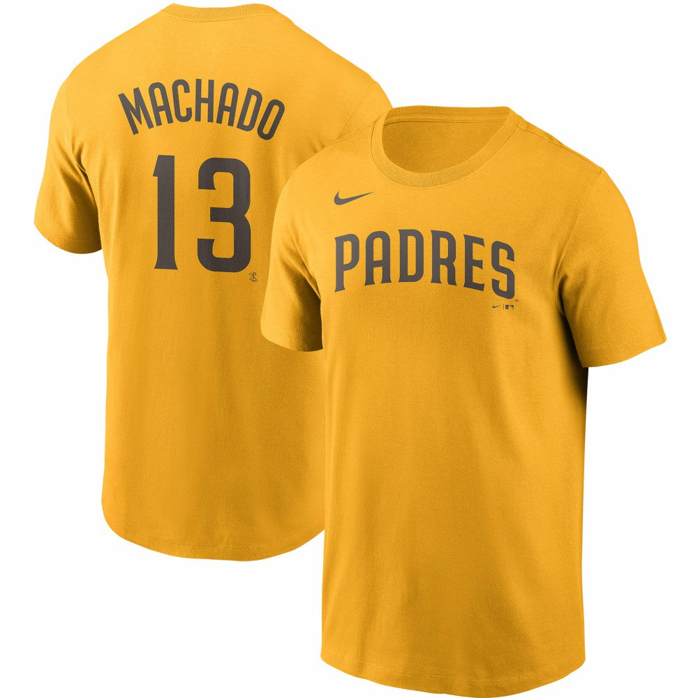 Manny Machado San Diego Padres Nike Name & Number T-Shirt - Gold - Nike Sale