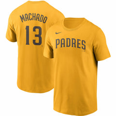 Manny Machado San Diego Padres Nike Name & Number T-Shirt - Gold - Nike Sale