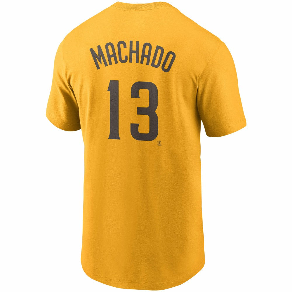 Manny Machado San Diego Padres Nike Name & Number T-Shirt - Gold - Nike Sale
