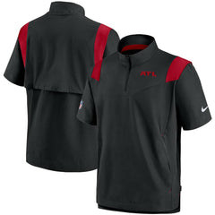 Nike Atlanta Falcons Sideline Coaches Short Sleeve Quarter-Zip Jacket Black
