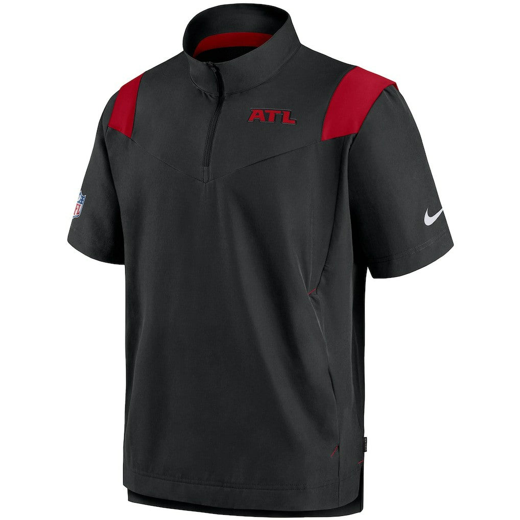 Nike Atlanta Falcons Sideline Coaches Short Sleeve Quarter-Zip Jacket Black