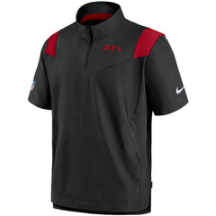 Nike Atlanta Falcons Sideline Coaches Short Sleeve Quarter-Zip Jacket Black