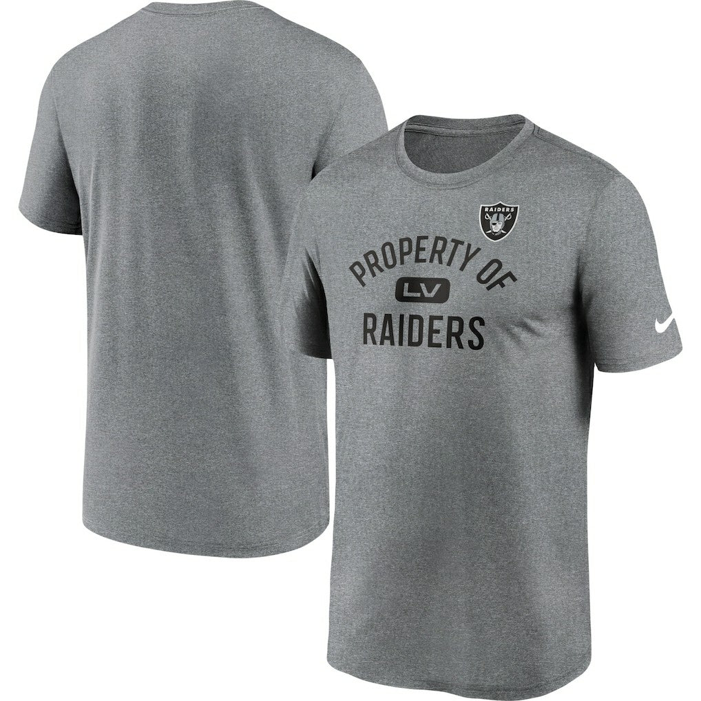 Nike Las Vegas Raiders Legend Property Of Performance T-Shirt Heather Charcoal