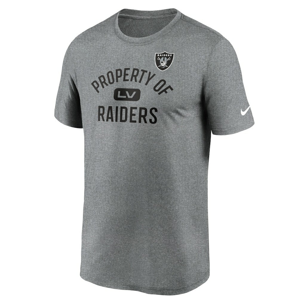 Nike Las Vegas Raiders Legend Property Of Performance T-Shirt Heather Charcoal