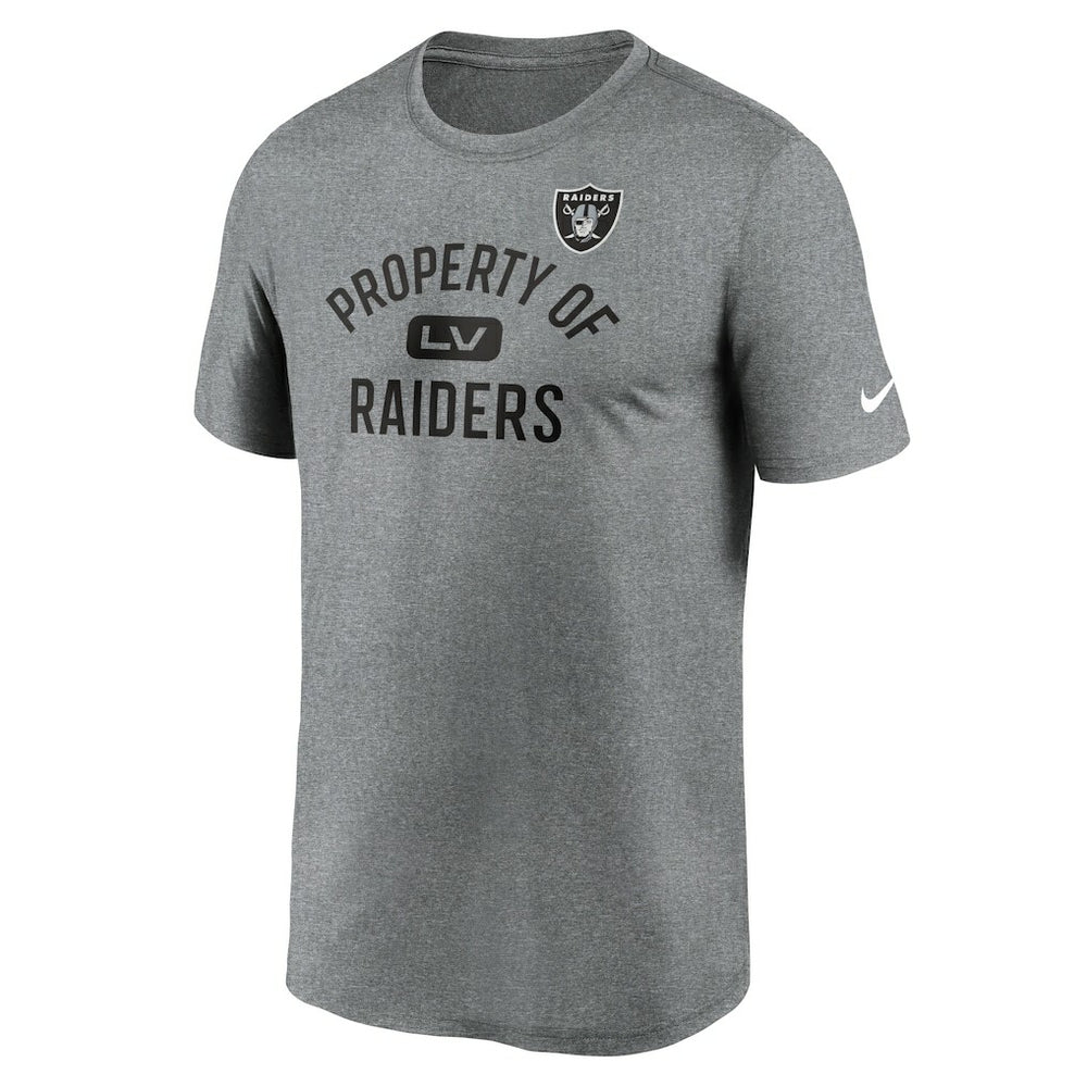 Nike Las Vegas Raiders Legend Property Of Performance T-Shirt Heather Charcoal
